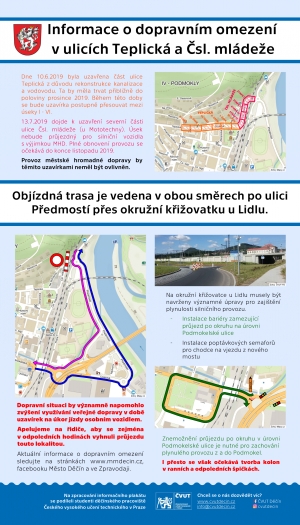 Dopravu v Děčíně omezí rekonstrukce vodovodu a kanalizace v ulici Čsl. mládeže
