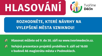 Tvoříme Děčín: Občané rozhodnou, které návrhy v našem městě vzniknou