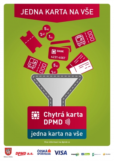 Děčín má vlastní platební kartu, lze s ní platit bezkontaktně za městskou dopravu i v obchodech