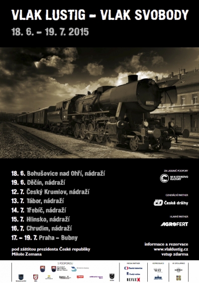 Vlak Lustig – Vlak svobody 2015 zavítá do Děčína