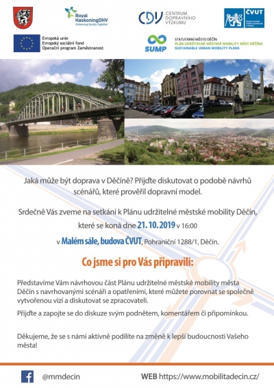 Přijďte diskutovat o Plánu mobility v Děčíně