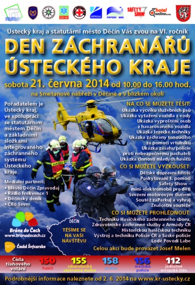 Den záchranáčů Ústeckého kraje bude v Děčíně