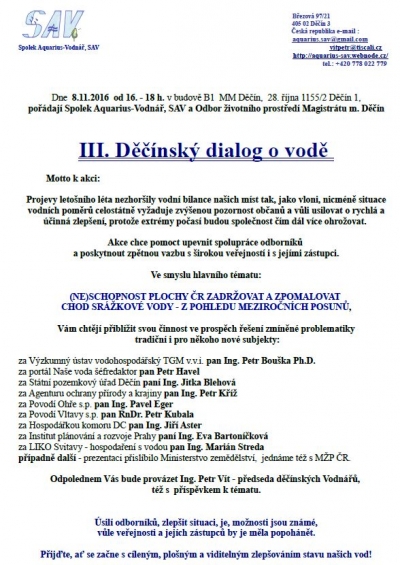 III. Děčínský dialog o vodě