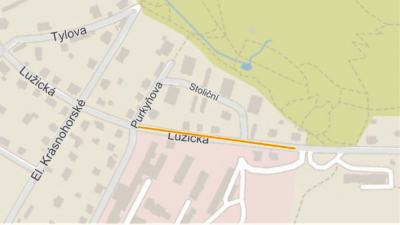 Lužická ulice se v pondělí 14. března na několik hodin uzavře