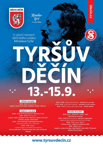 Tyršův Děčín: Město se bude v září tři dny bavit