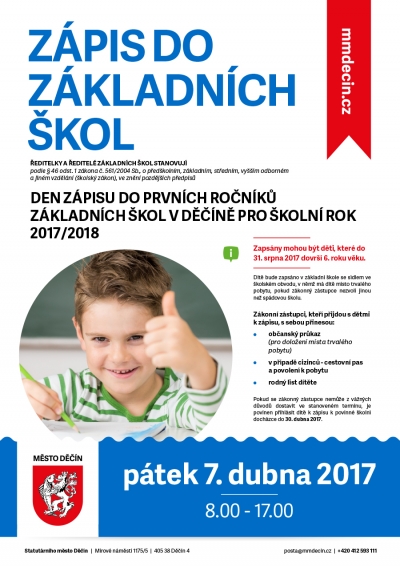 Zápis do základních škol bude letos v dubnu - 7.4.